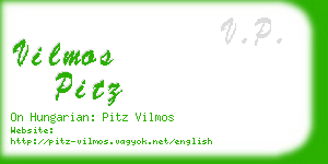 vilmos pitz business card